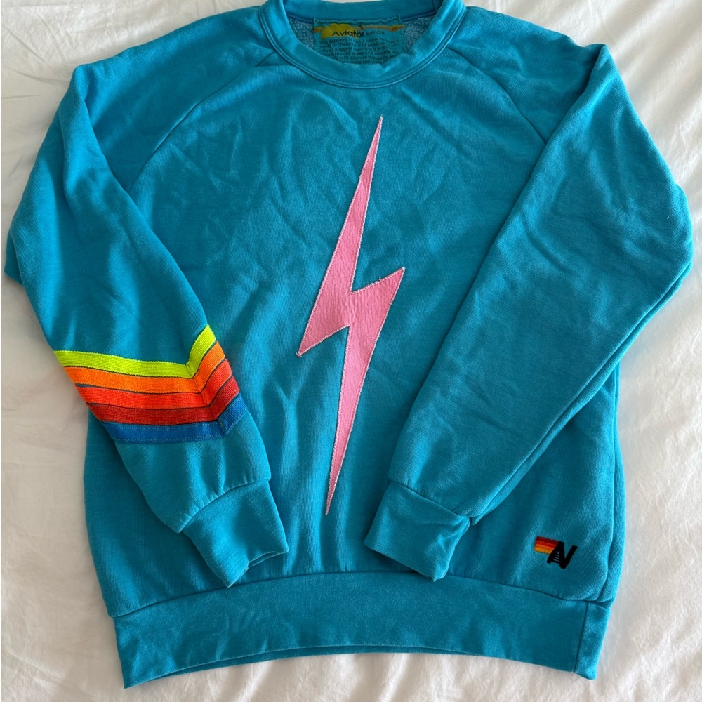 Aviator Nation Neon Bolt Sweatshirt